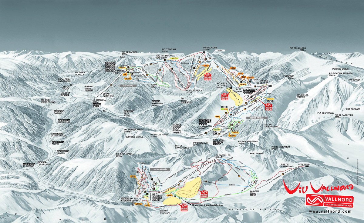 Vallnord Ski Map Free Download