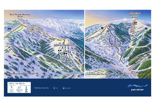 Perisher Devil's Play Ground Ski Trail Map