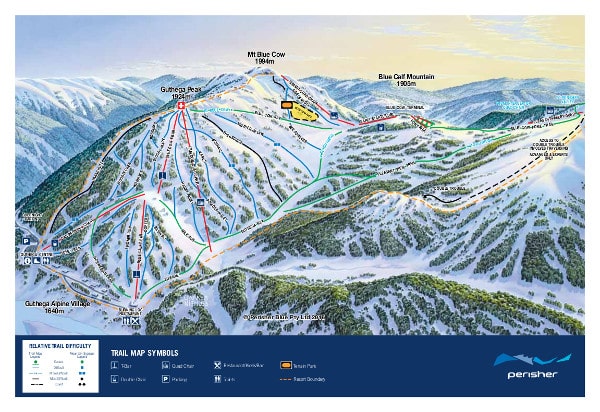 Perisher Guthega Ski Trail Map