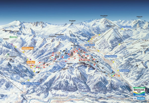 Grossarltal Ski Trail Map