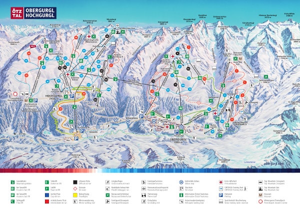Obergurgl Ski Trail Map