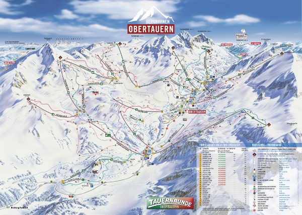 Obertauern Ski Resort Ski Trail Map