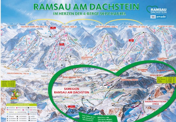 Ramsau Dachstein Ski Resort Ski Trail Map