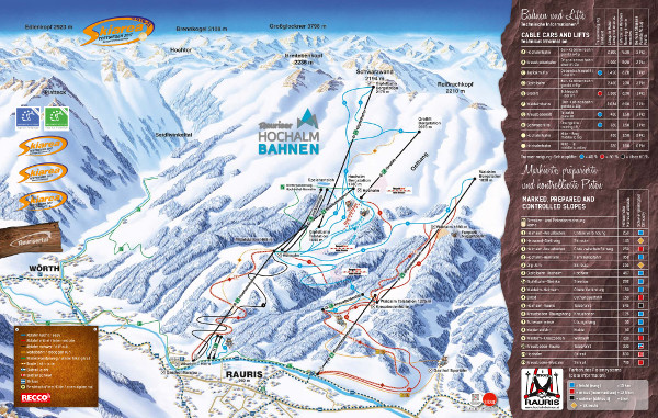 Rauris Ski Resort Ski Trail Map