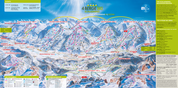 Schladming Dachstein Ski Resort Ski Trail Map