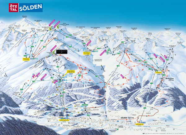 Solden Ski Resort Ski Map