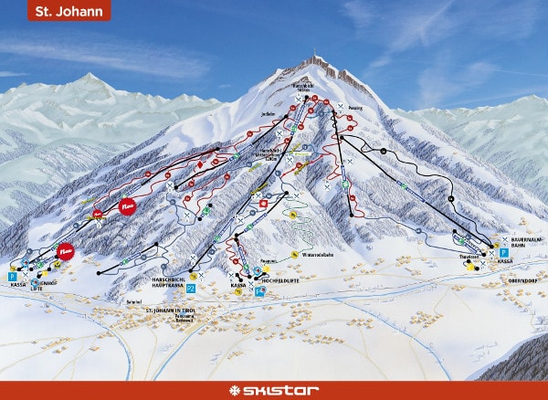 St Johann Ski Trail Map