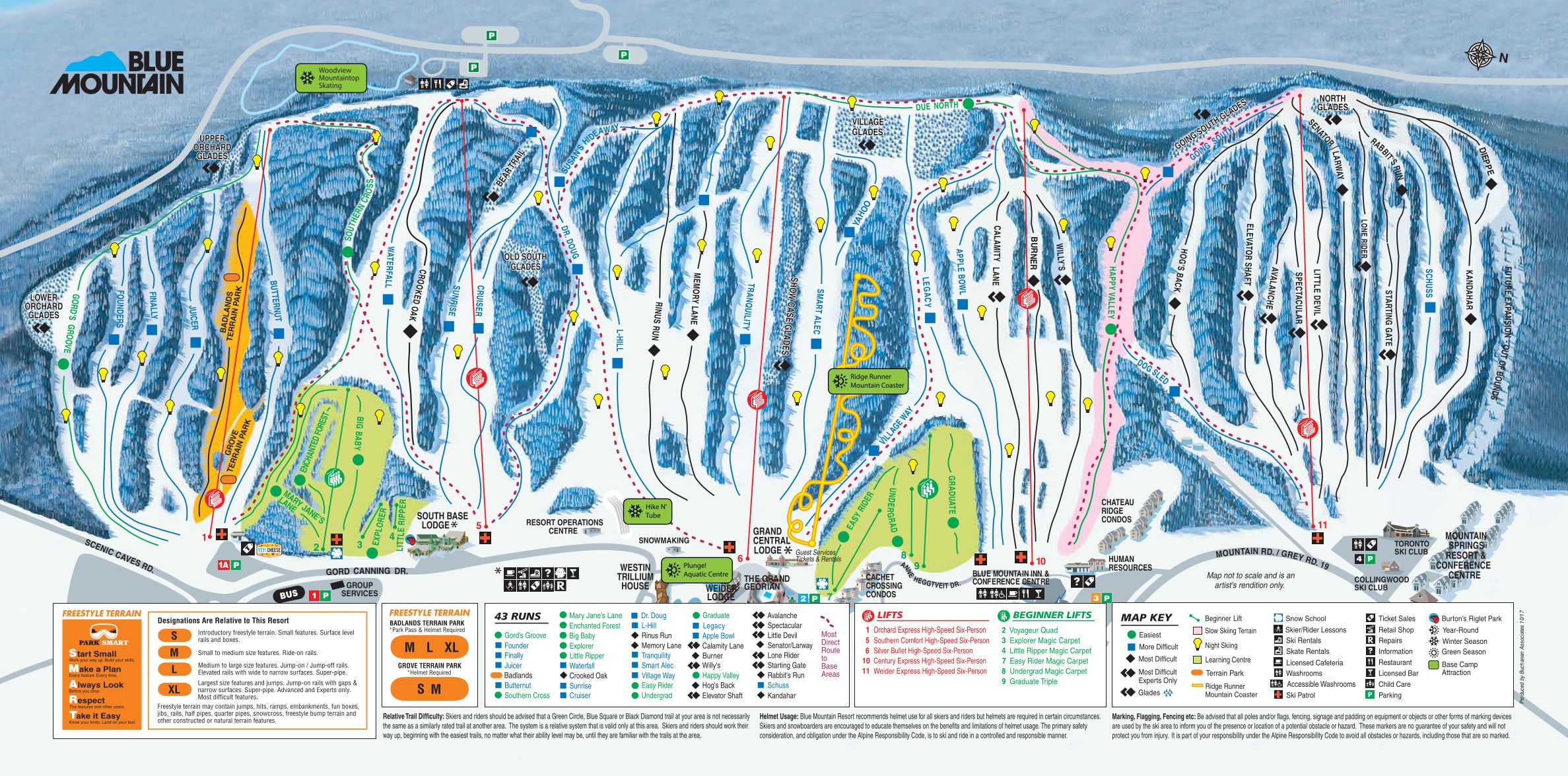 Blue Mountain Ski Trail Map Free Download
