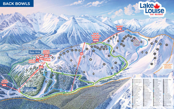 Back Bowls Ski Trail Map