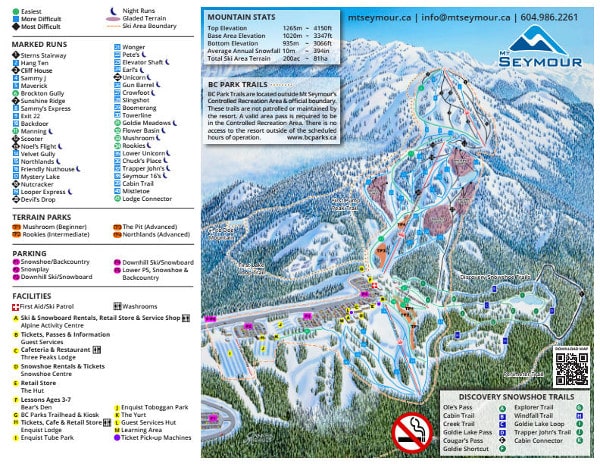 Mount Seymour Ski Trail Map
