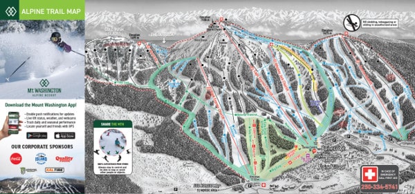 Mount Washington Ski Resort Ski Trail Map