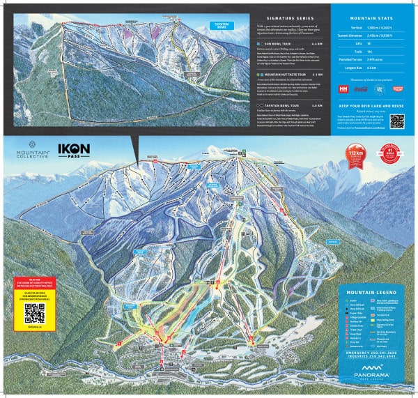 Panorama Ski Resort Ski Trail Map