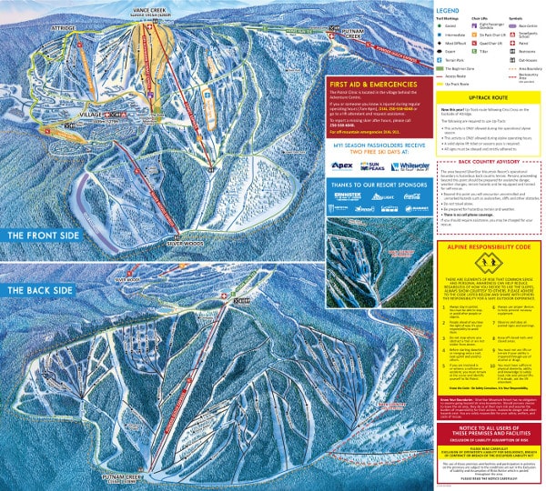 Silver Star Ski Resort Ski Trail Map