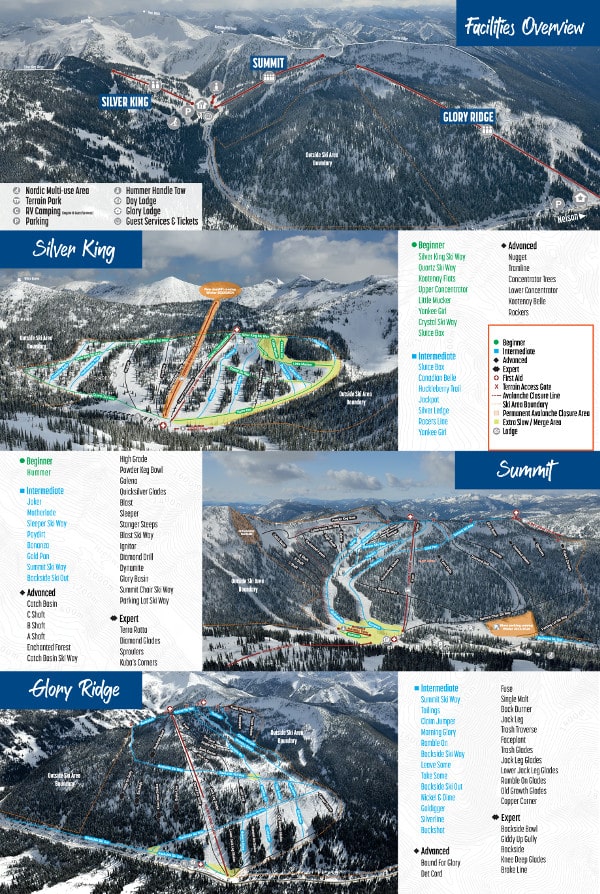 Ski Resort Ski Trail Map