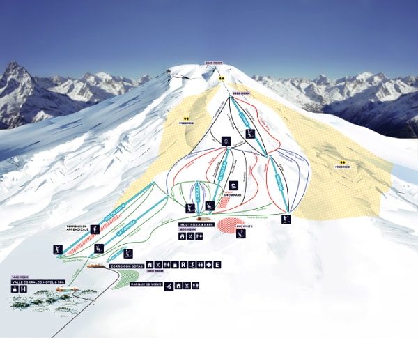Corralco Ski Trail Map