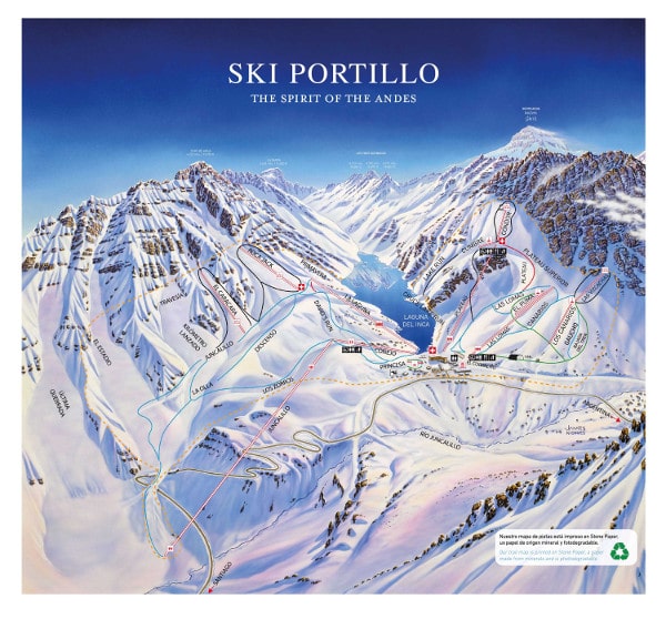 Portillo Ski Resort Ski Trail Map