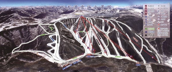 Wanlong Ski Trail Map
