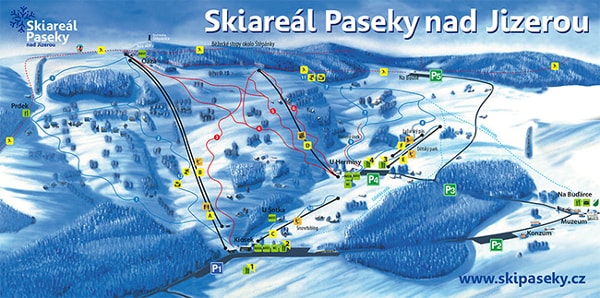 Paseky nad Jizerou Ski Trail Map