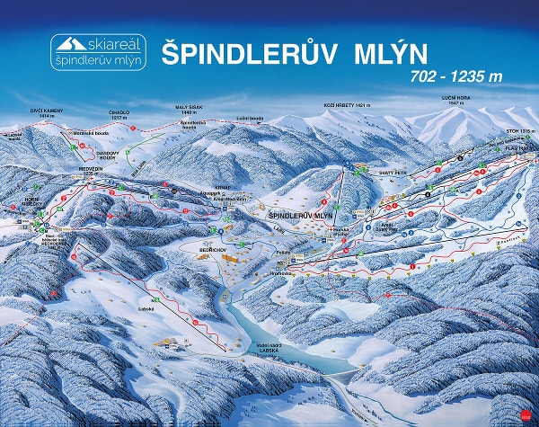  Spindleruv Mlyn Ski Trail Map