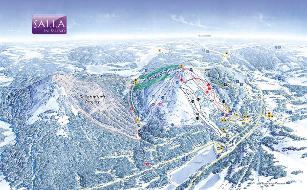 Salla Ski Trail Map