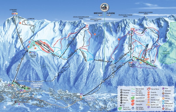 Brevent Flegere Ski Trail Map