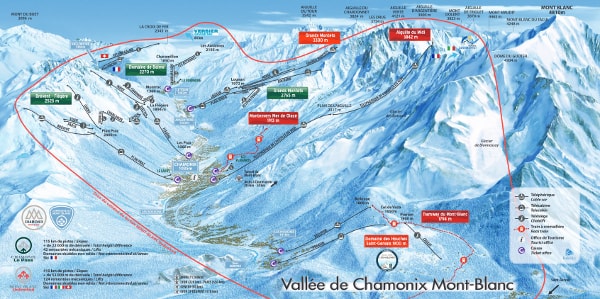 Chamonix Ski Trail Map
