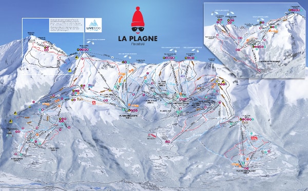 La Plagne Ski Resort Ski Trail Map