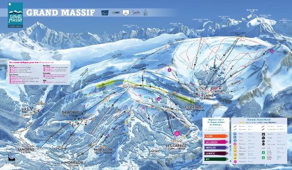 Le Grand Massif Ski Trail Map