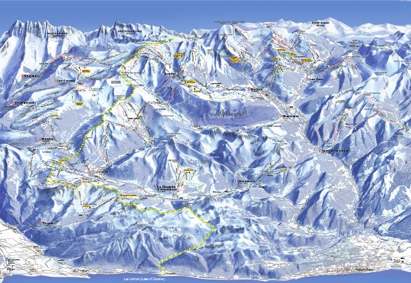 Portes du Soleil Ski Resort Ski Trail Map