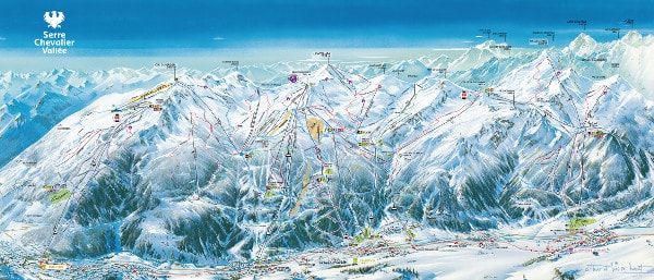 Serre Chevalier Ski Trail Map