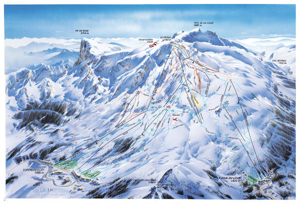 Super Devoluy Ski Trail Map