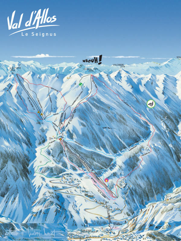Val d'Allos Ski Trail Map