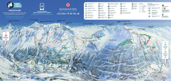 Val Cenis Ski Resort Ski Trail Map