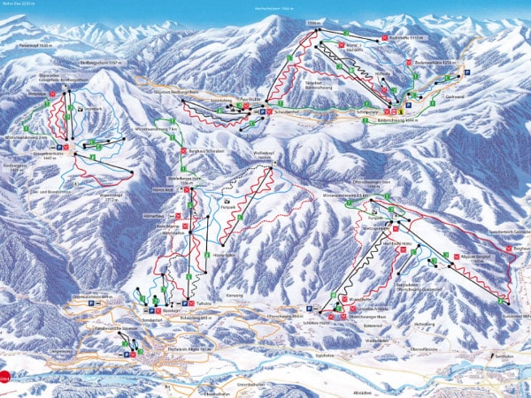 Allgau Ski Resort Ski Trail Map