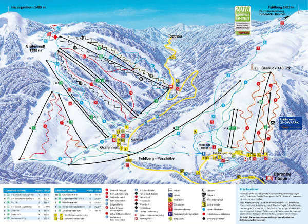 Feldberg Ski Resort Ski Trail Map