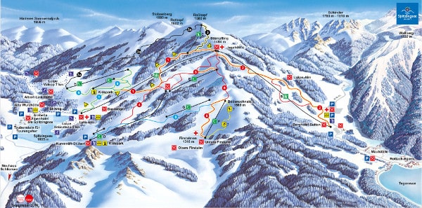 Spitzingsee Tegernsee Ski Trail Map