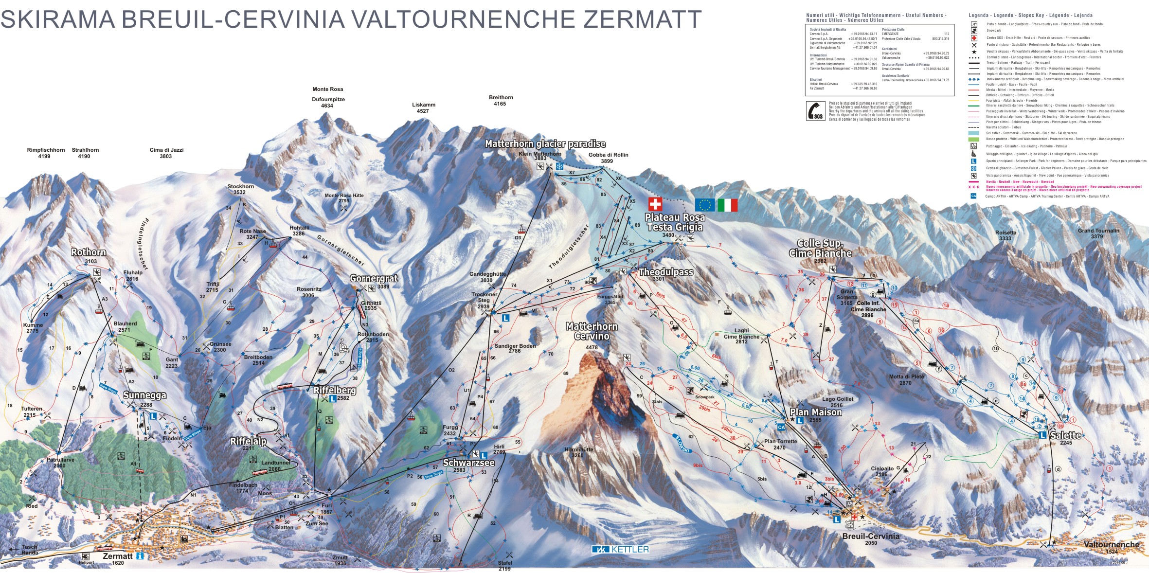 Cervinia Ski Trail Map Free Download