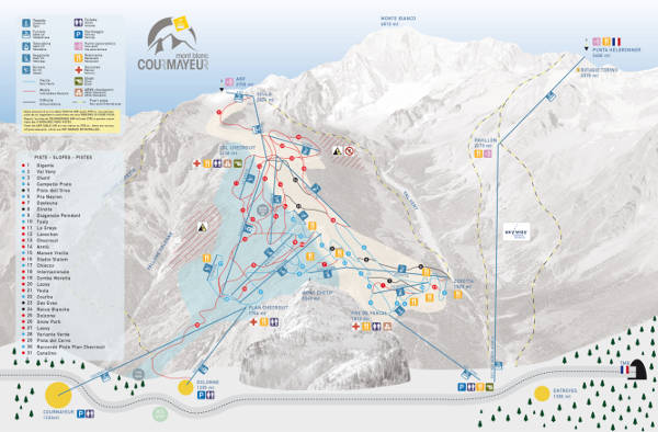 Courmayeur Ski Trail Map