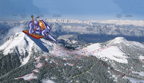 Alpe Lusia Ski Trail Map