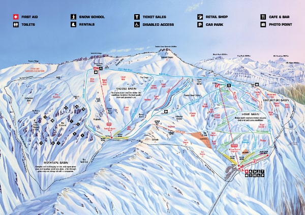Treble Cone Ski Trail Map