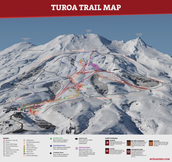 Turoa Ski Trail Map