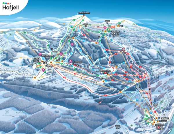 Hafjell Ski Trail Map