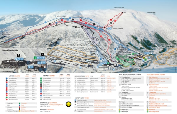 Myrkdalen Ski Resort Ski Trail Map