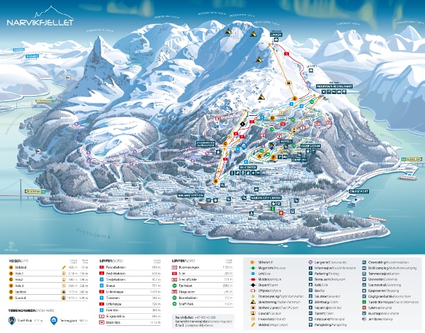 Narvik Ski Trail Map