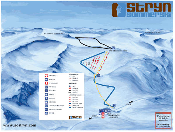 Stryn Ski Trail Map