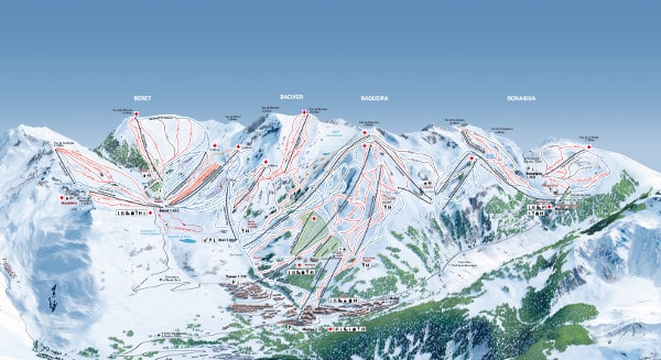 Baqueira Beret Ski Trail Map