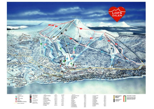 Lofsdalen Ski Trail Map
