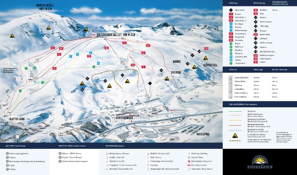 Riksgransen Ski Resort Ski Trail Map