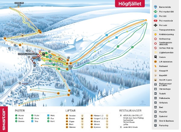 Salen Hogfjallet Ski Trail Map