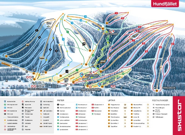 Salen Hundfjallet Ski Trail Map